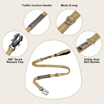 4-in-1 Dog Leash with Car Seat Belt